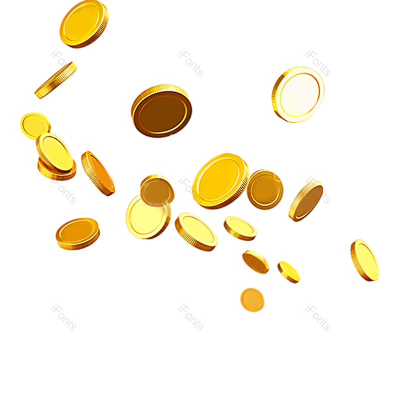 金币图片,简约元素,黄金PNG,漂浮免抠素材